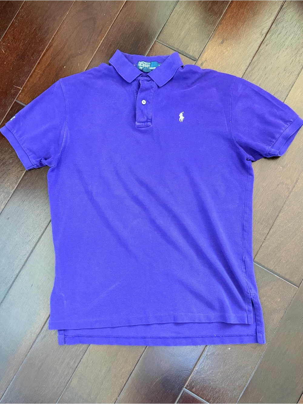 Vintage TCU Polo by Ralph Lauren Purple Shirt Short Sleeve Mens Medium